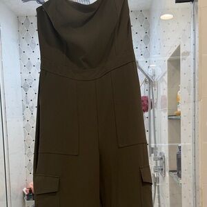 Aritzia Olive Green Sleeveless Utility Jumpsuit